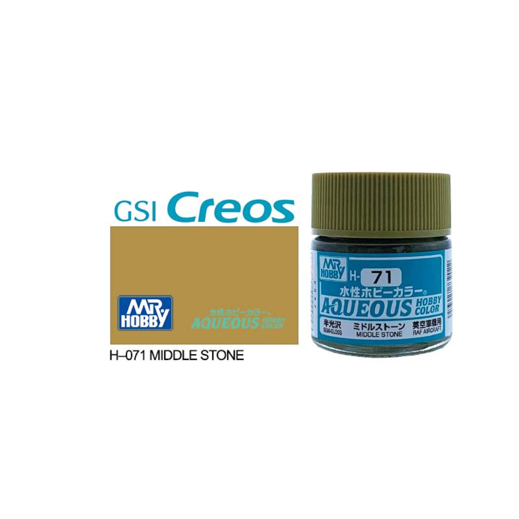 Mr Hobby Aqueous Hobby Color 10ml H-071 Middle Stone (UK)
