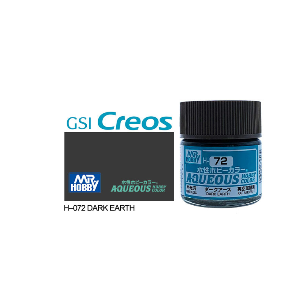 Mr Hobby Aqueous Hobby Color 10ml H-072 Dark Earth (UK)
