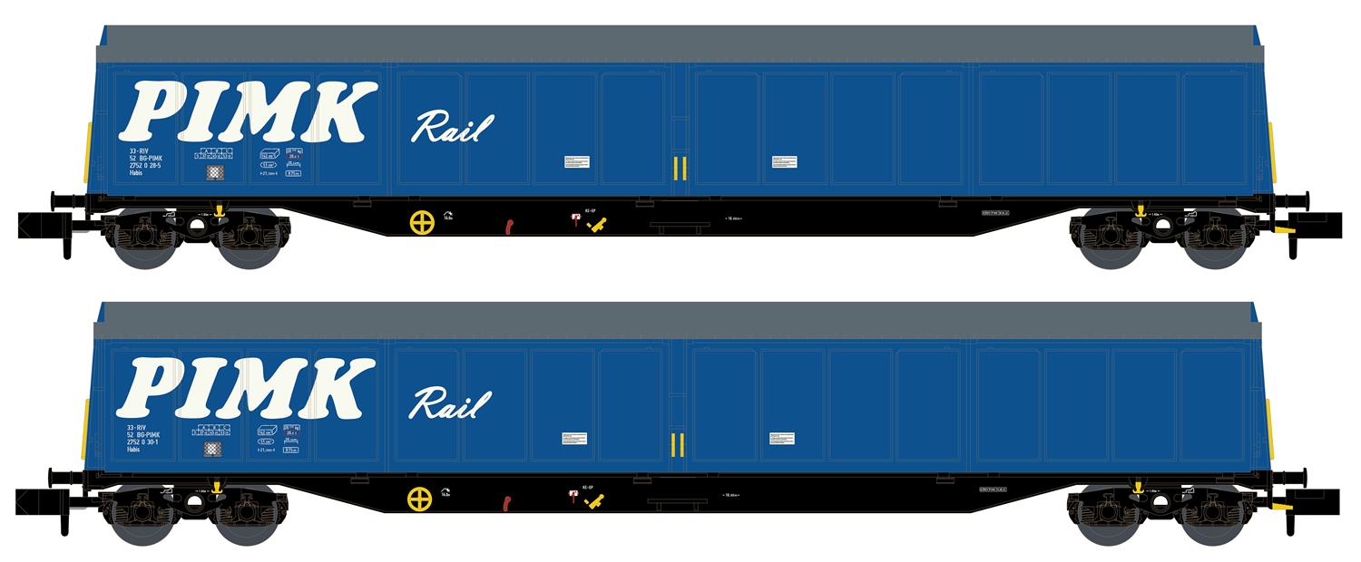 Hobbytrain Pimk Rail Habis High Capacity Bogie Wagon Set (2) VI H23445