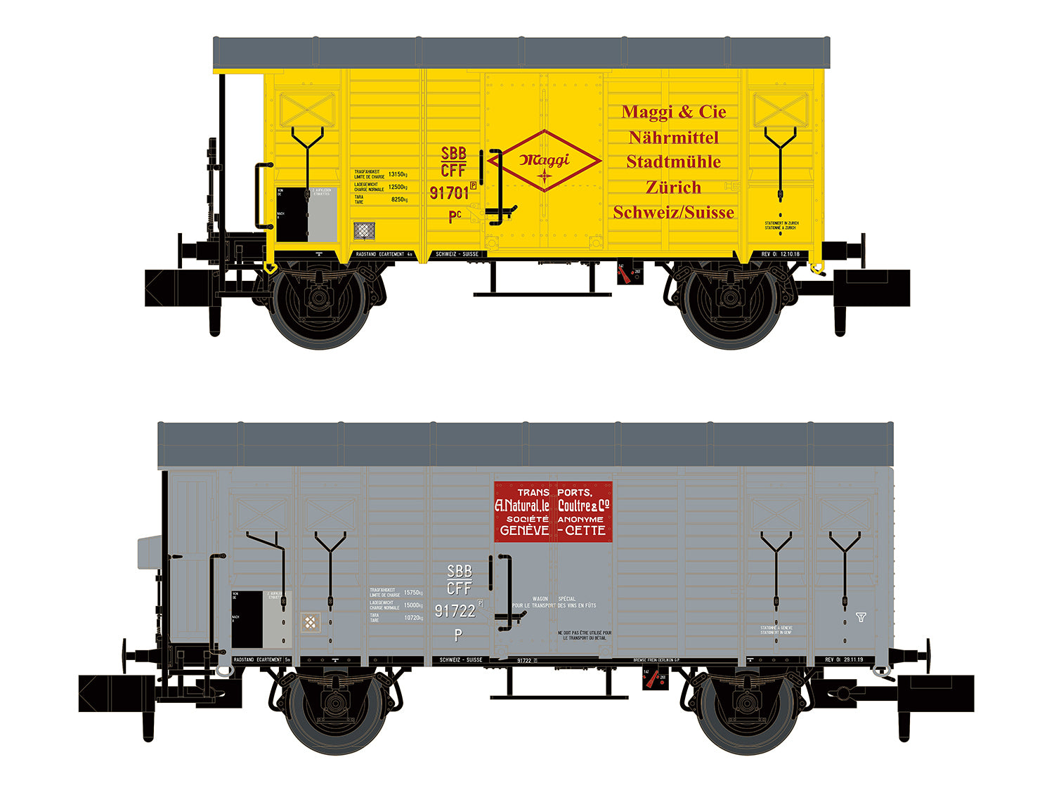 Hobbytrain SBB K2/K3 Van Set (2) II H24255