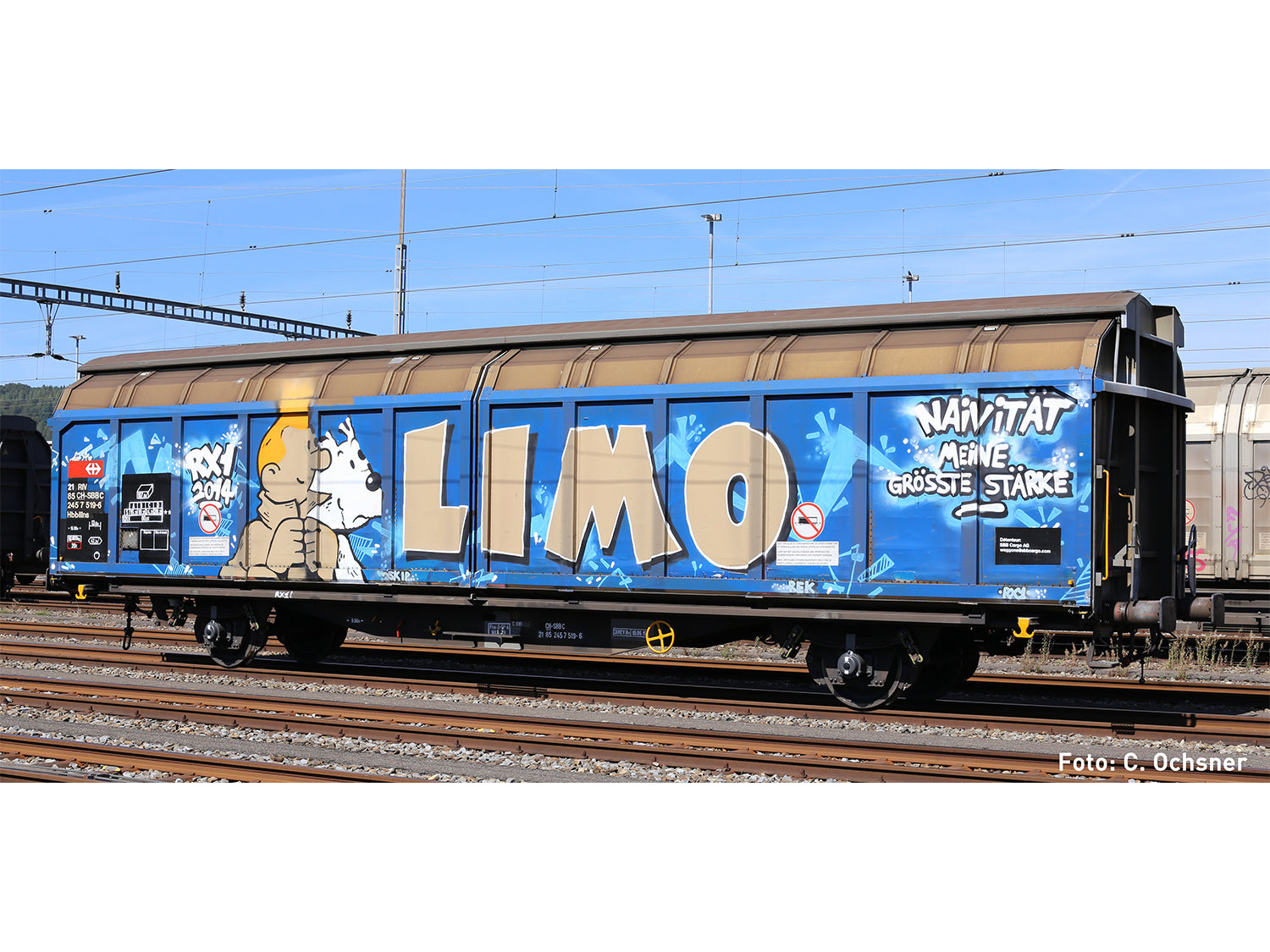 Hobbytrain SBB Hbbillns Van w/Limo Graffiti VI H24667