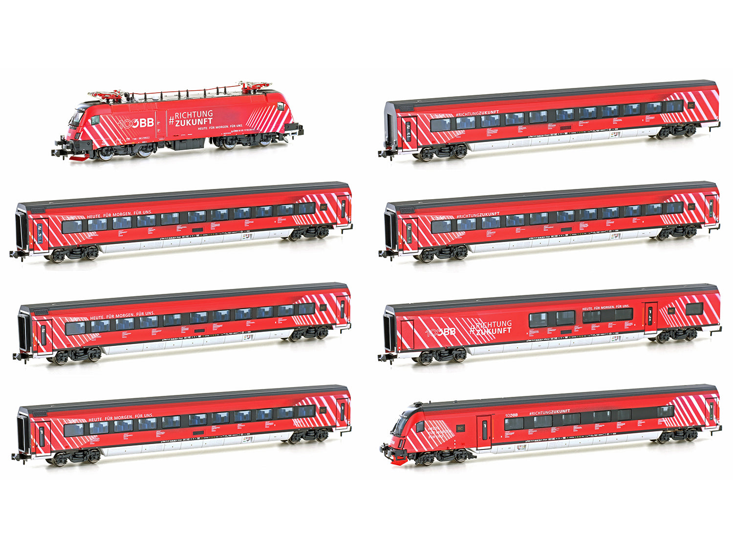 Hobbytrain OBB Railjet Rh1116 100yr Train Pack VI (DCC-Sound) H25227S