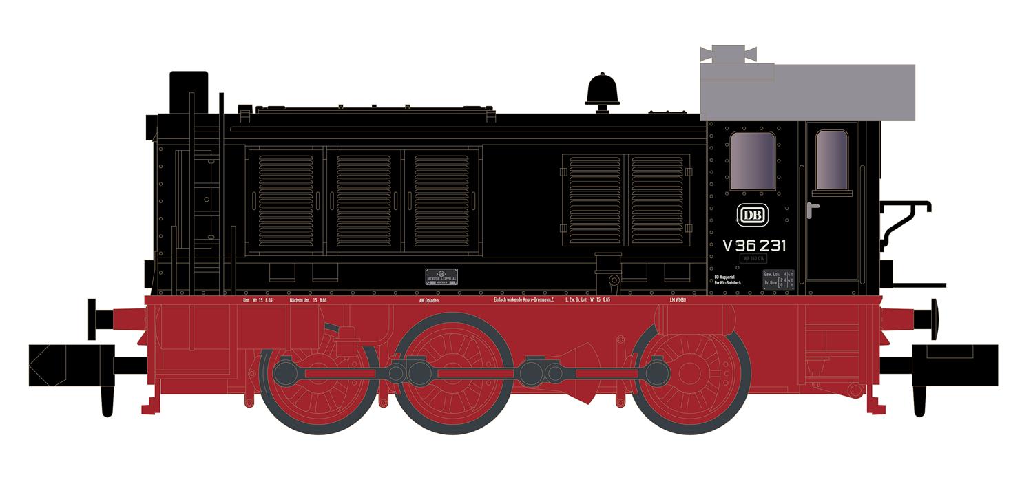 Hobbytrain DB V36 Diesel Locomotive III H28250