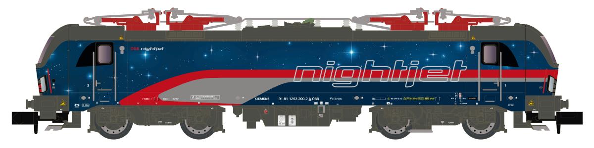 Hobbytrain OBB Nightjet Rh1293 200 Electric Locomotive VI (DCC-Sound) H30162S