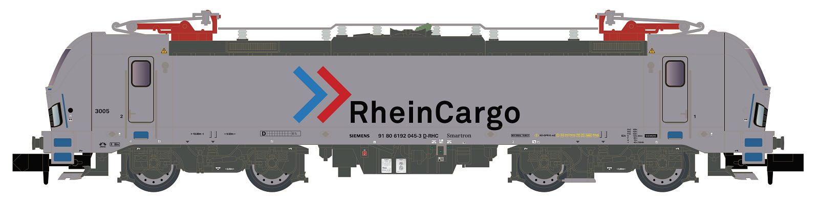 Hobbytrain RheinCargo BR192 Vectron Electric Locomotive VI H30165