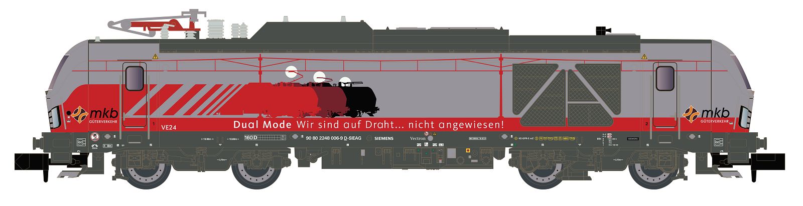 Hobbytrain MKB BR248 Vectron Dual Mode Locomotive VI (DCC-Sound) H3122S