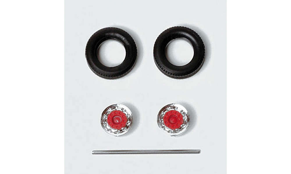 Herpa Wheelsets for Trailers Chrome/Red HA052016