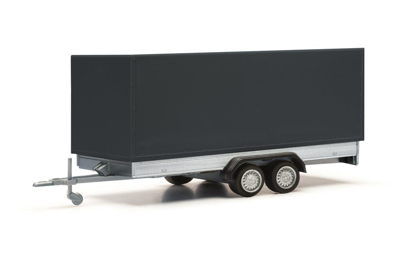Herpa Twin Axle Canvas Covered Trailer Black HA052627-003