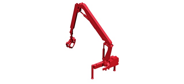 Herpa Hiab Loading Crane X-HIPRO 232 E-3 with Grab Red HA054157