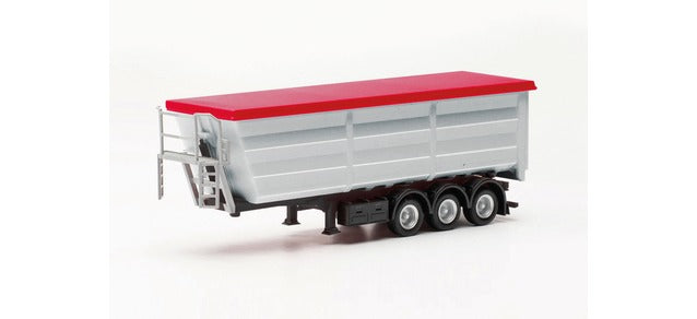 Herpa Dump Trailer Silver/Red HA077057-002