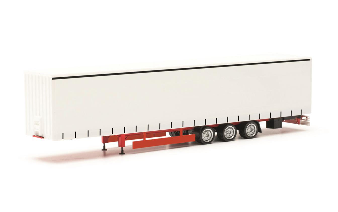 Herpa Three Axle 15m Volume Curtain Canvas Trailer White HA077064