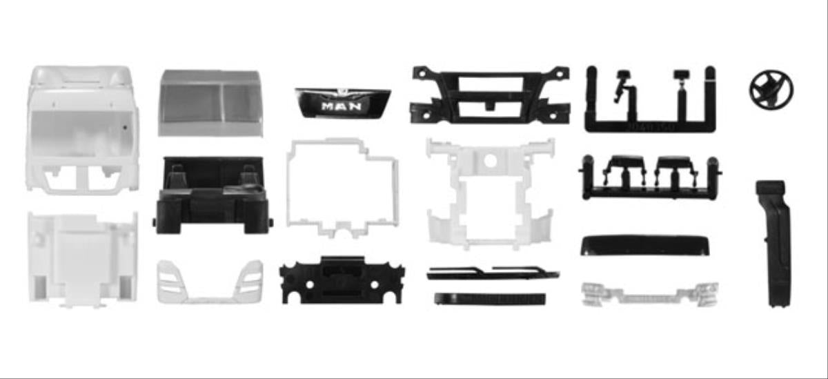 Herpa Cab MAN TGX XLX Euro6 w/Wind Deflector & Spoiler (2) HA083904