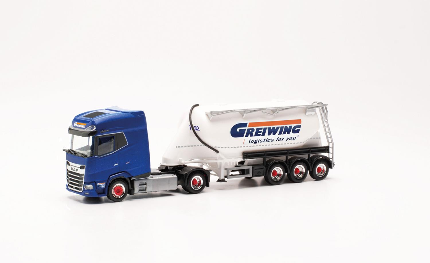Herpa DAF XG+ 35m Bulk Silo Semitrailer Greiwing HA316811