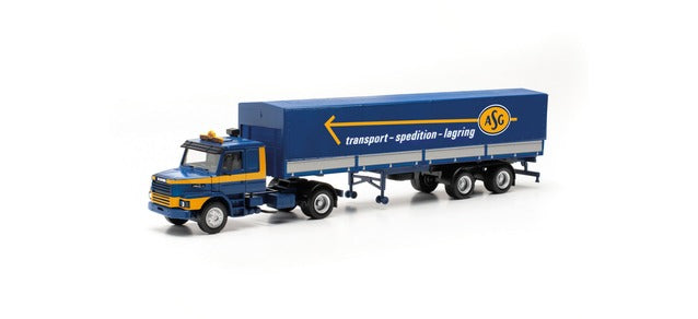 Herpa Scania Hauber Canvas Semitrailer ASG HA317061
