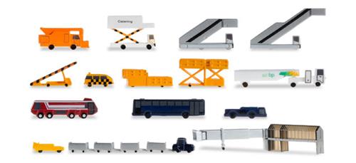 Herpa Wings Scenix - Ground Support Equipment & Jetway (1:500) HA519472