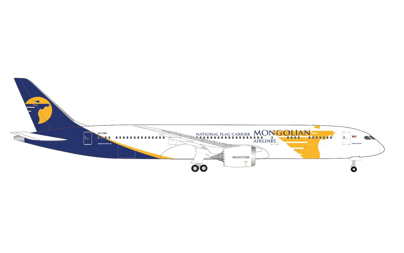 Herpa Wings Boeing 787-9 Dreamliner Mongolian Airlines JU-1789 (1:500) HA537629