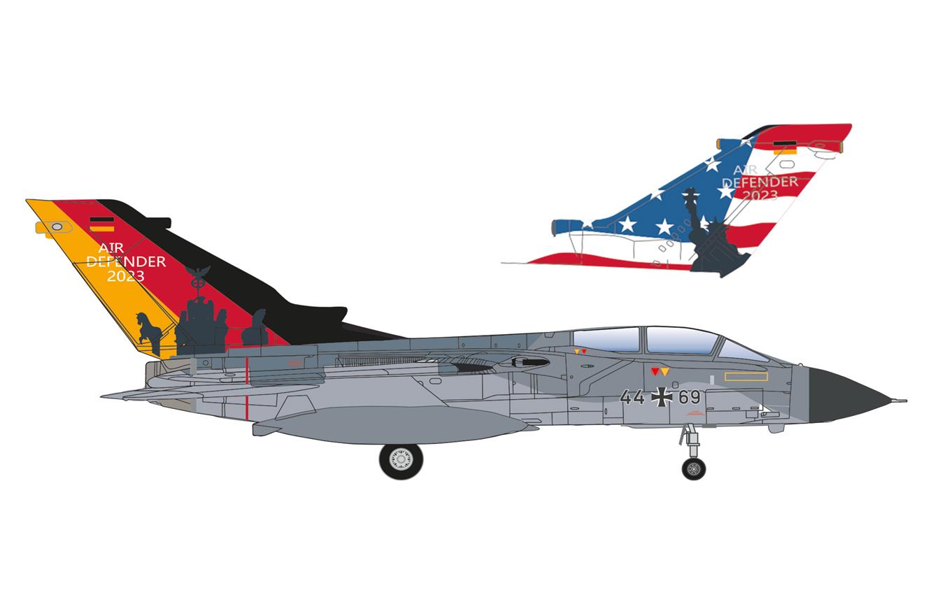 Herpa Wings Panavia Tornado IDS Luftwaffe 44+69 Air Defender 23(1:200) HA573085