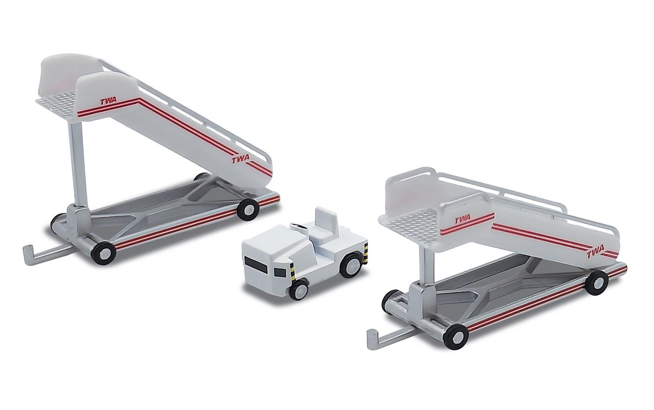 Herpa Wings TWA Passenger Stairs with Tractor Unit Set (1:200) HA573122