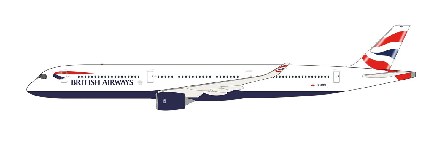Herpa Wings Snapfit Airbus A350-1000 British Airways G-XWBG (1:200) HA613859