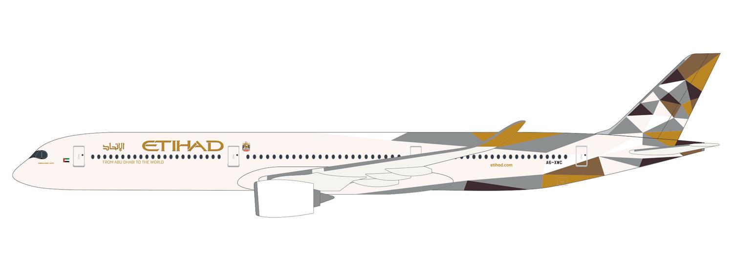 Herpa Wings Snapfit Airbus A350-1000 Etihad Airways A6-XWC (1:200) HA613866