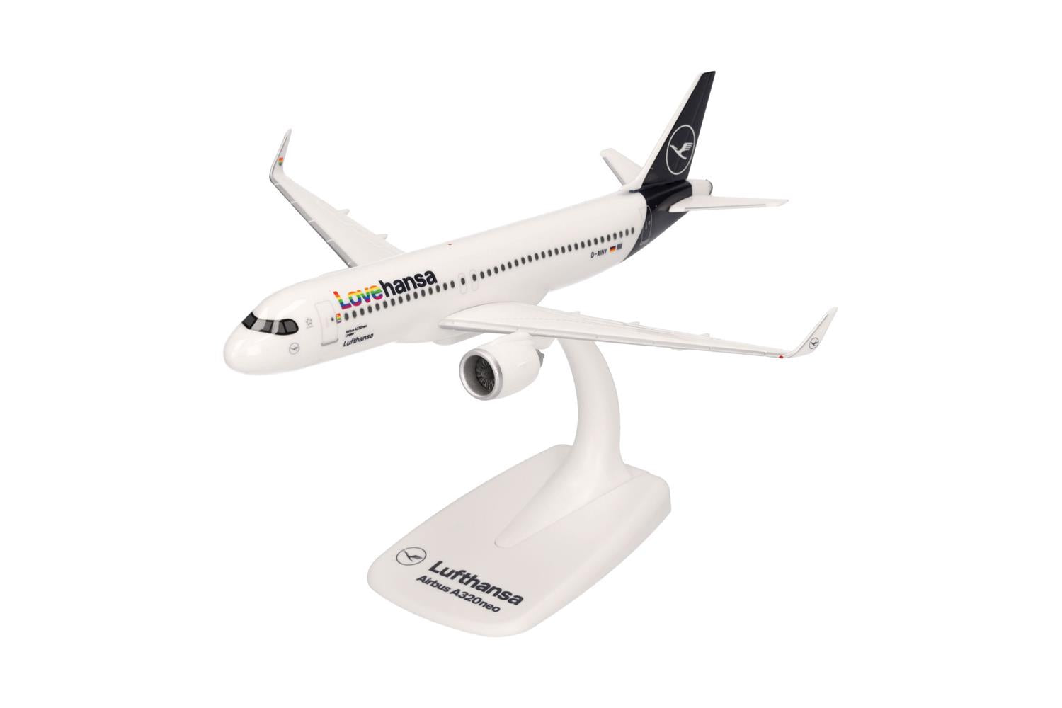 Herpa Wings Snapfit Airbus A320neo Lufthansa Lovehansa D-AINY (1:200) HA613880