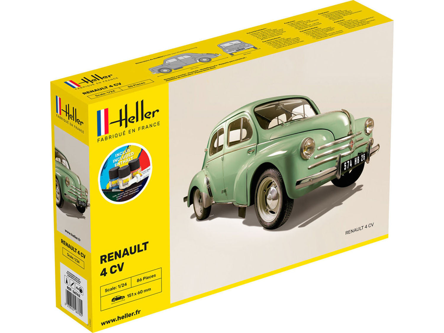 Heller 1:24 Gift Set - Renault 4 CV