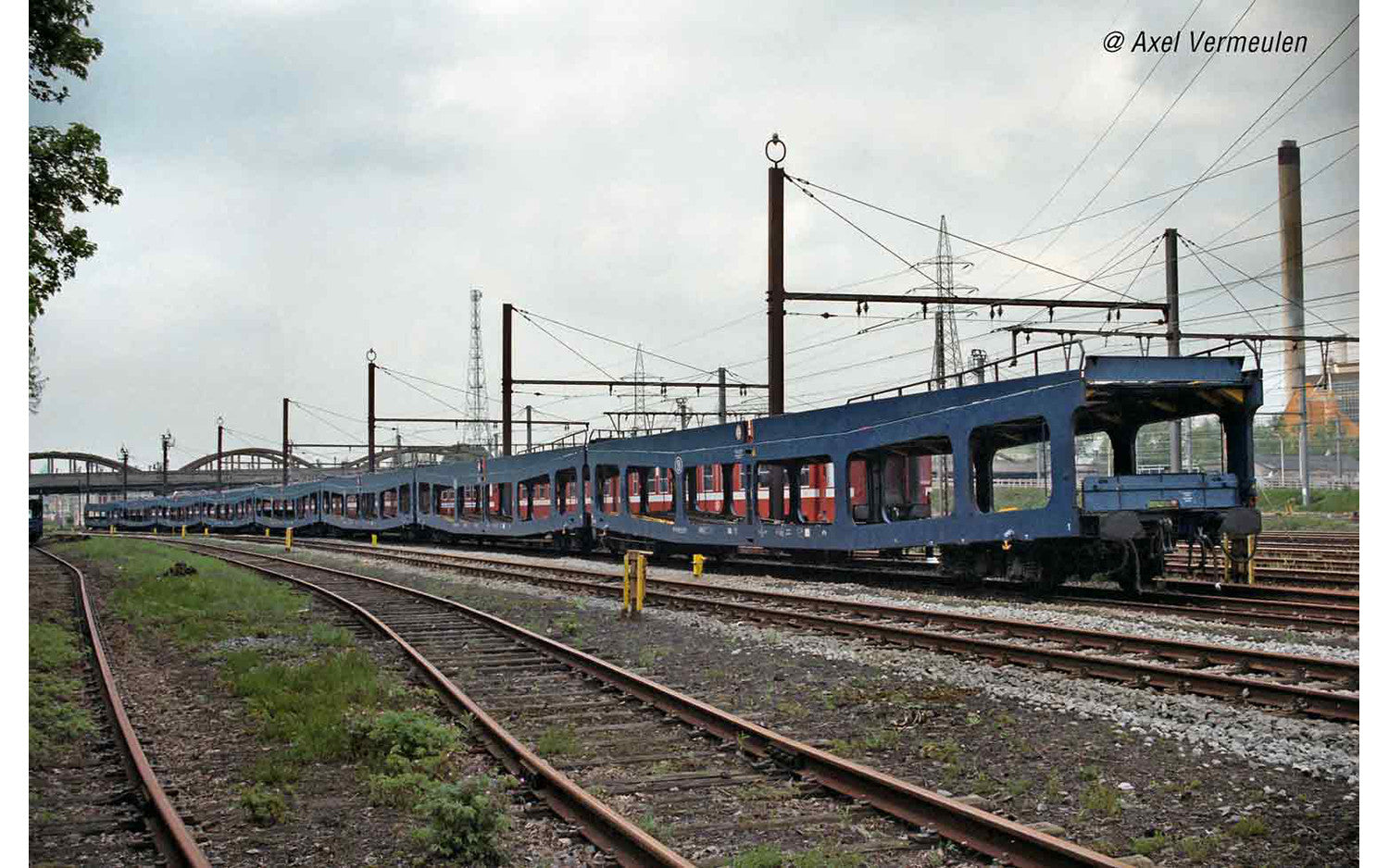 Arnold SNCB DD DEV 66 Blue Car Transporter Set (2) HIN4349
