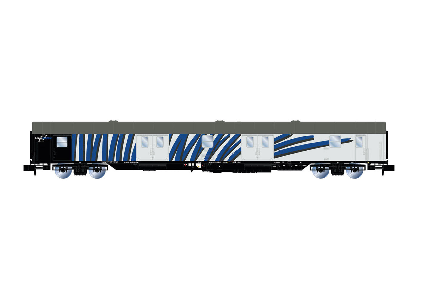 Arnold Lokomotion Bogie Zebrawagen Grey/White VI HIN4426