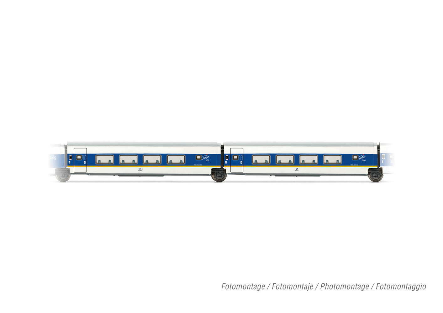 Arnold RENFE Talgo 200 2nd Class Coach Set White/Blue/Yellow(2) V HIN4463