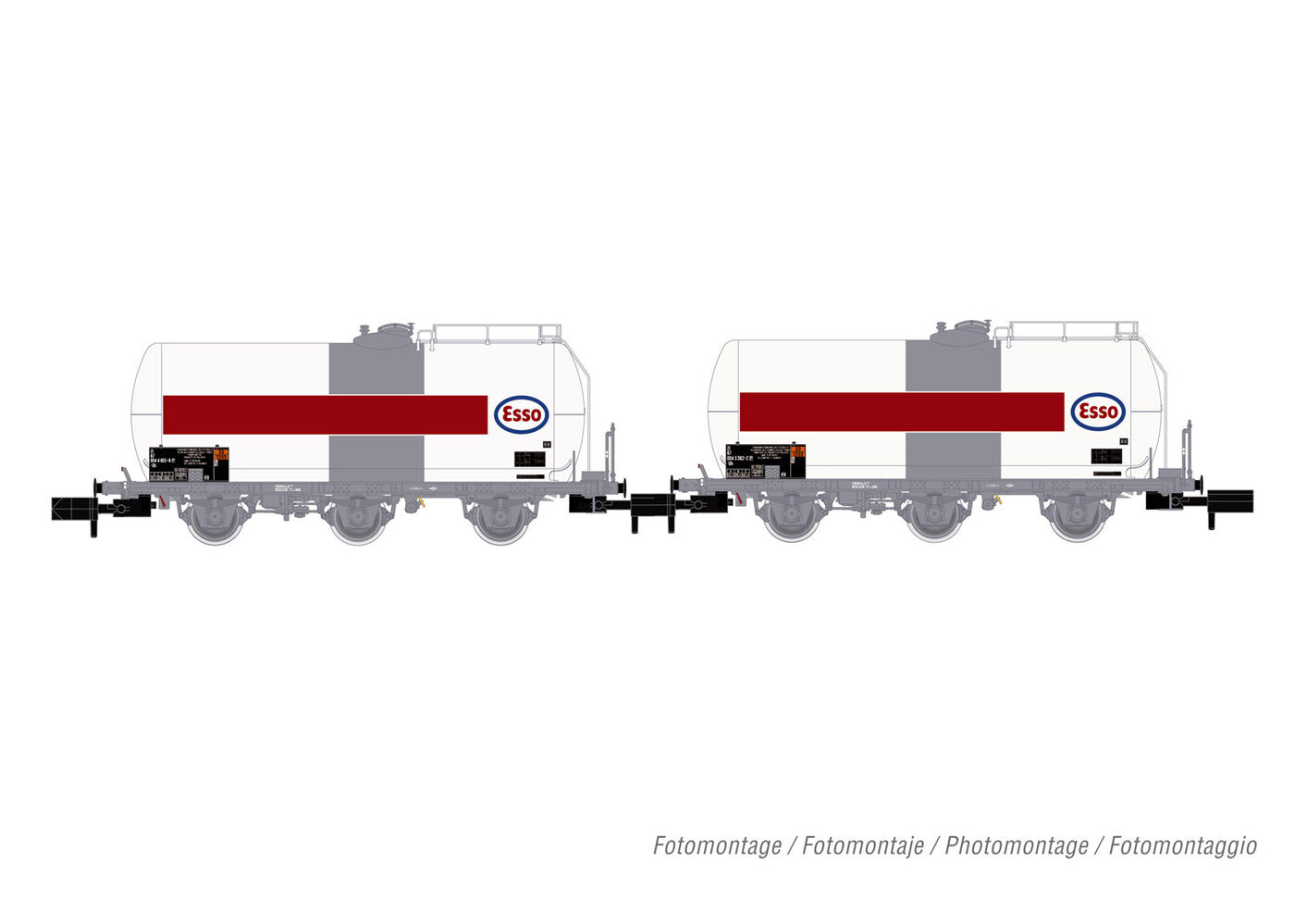 Arnold SNCF 3 Axle Tank Wagon Esso Set (2) IV HIN6610