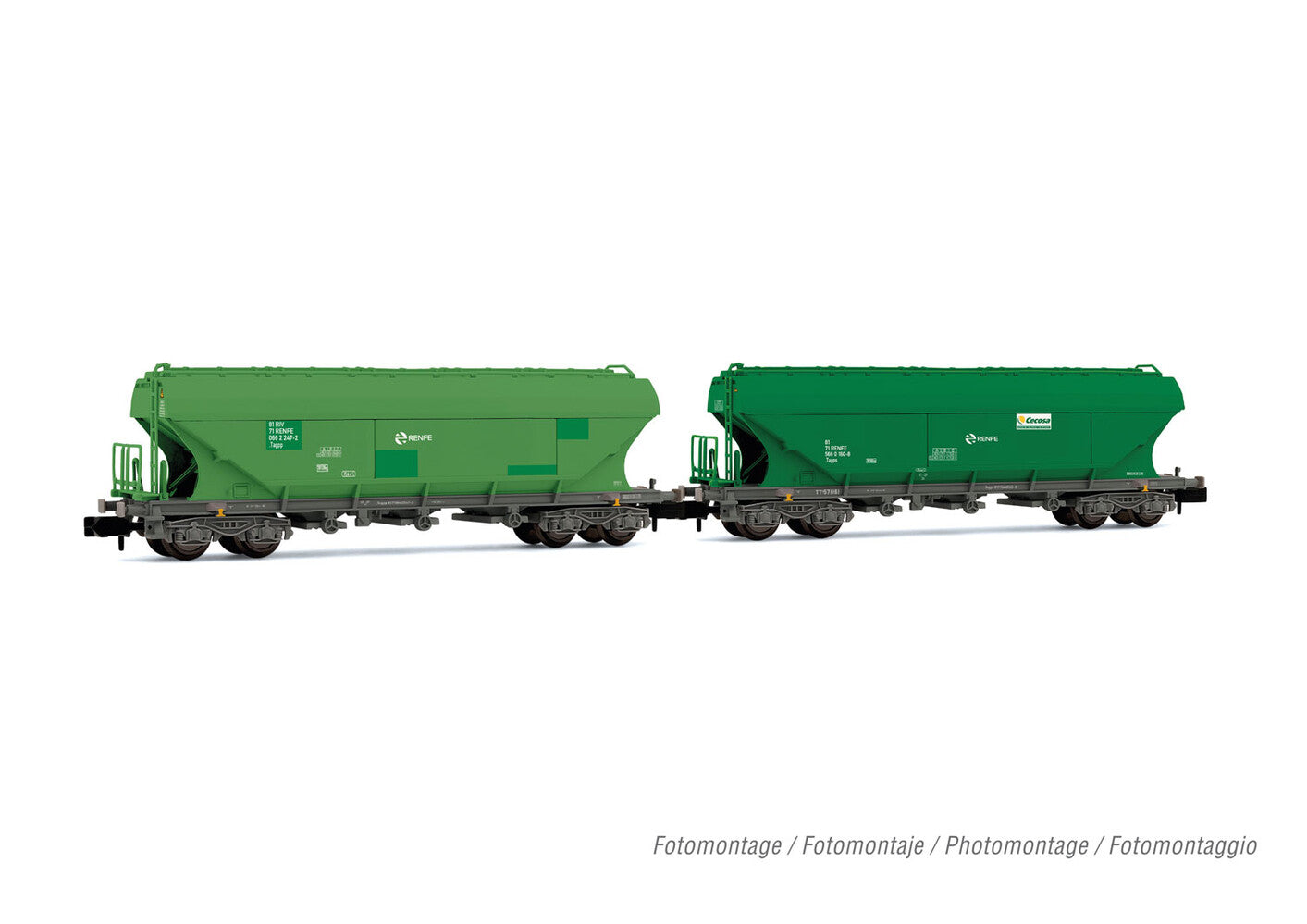 Arnold RENFE TT5 Silo Wagon Set Green (2) V HIN6624