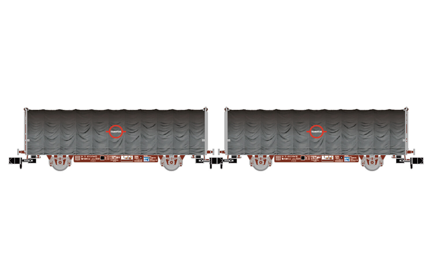 Arnold *RENFE Transfesa Lis Tarpaulin Wagon Set (2) IV HIN6695