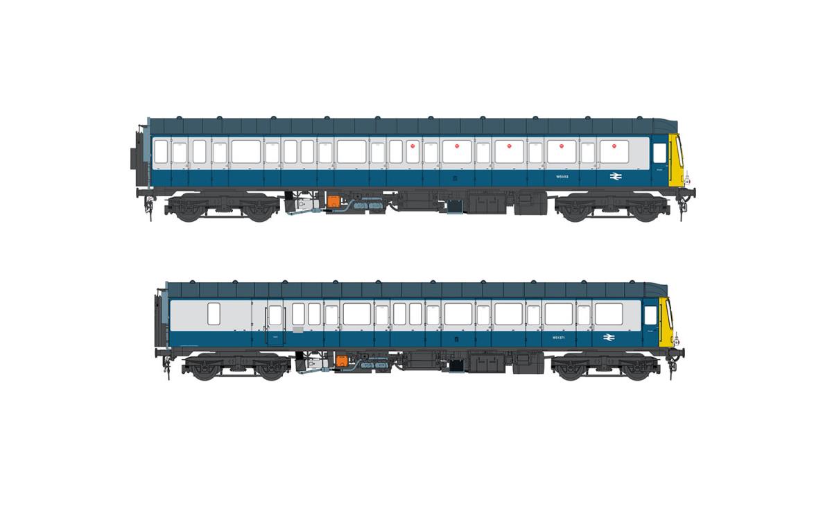 Heljan Class 117 2 Car DMU BR Blue/Grey HN1173