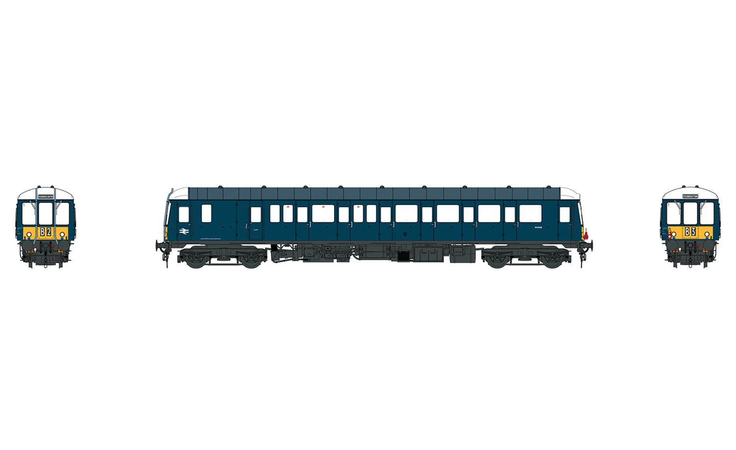 Heljan Class 122 Diesel Railcar W55008 BR Blue w/SYP White Roof HN1226