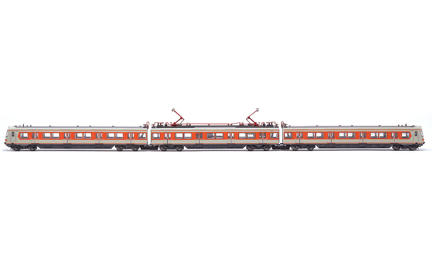 DB 3-unit EMU class 420 grey orange livery two pantographs ep IV