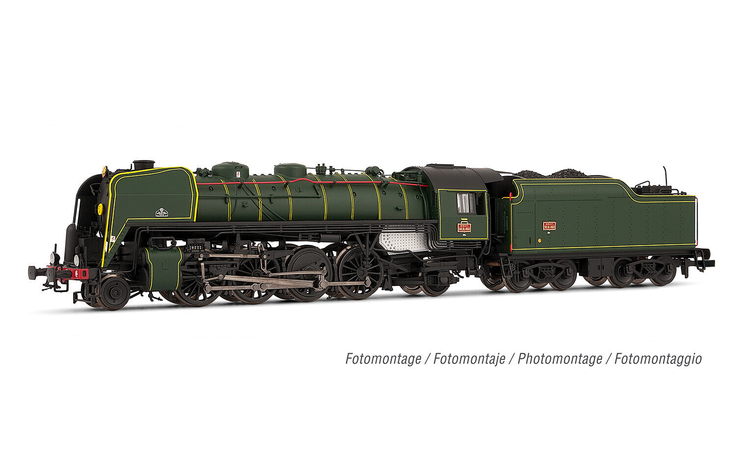 SNCF 141R 460 with mixed spoke and boxpok wheels and rivett