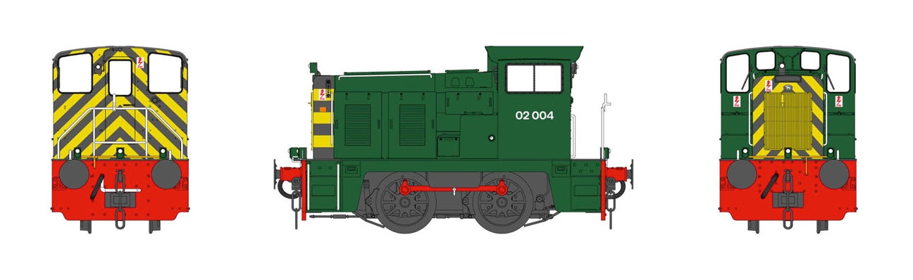 Heljan Class 02 0-4-0DH 02004 BR Blue No Logo Weathered HN2844