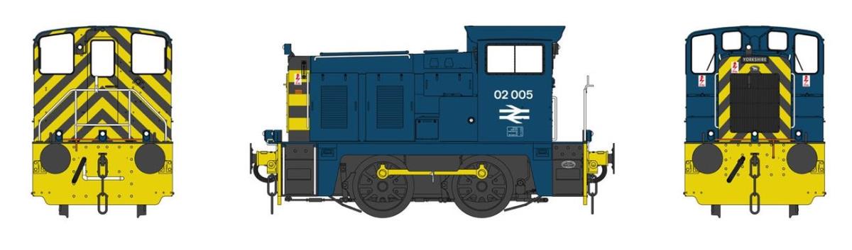 Heljan Class 02 003 BR Blue w/Wasp Stripes HN2873