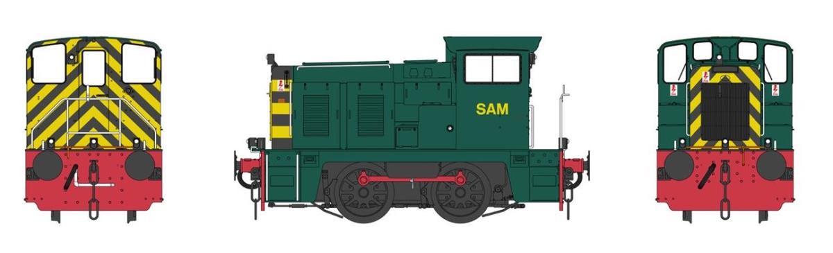 Heljan Class 02 SAM (ex-D2868) Industrial Green Weathered HN2877