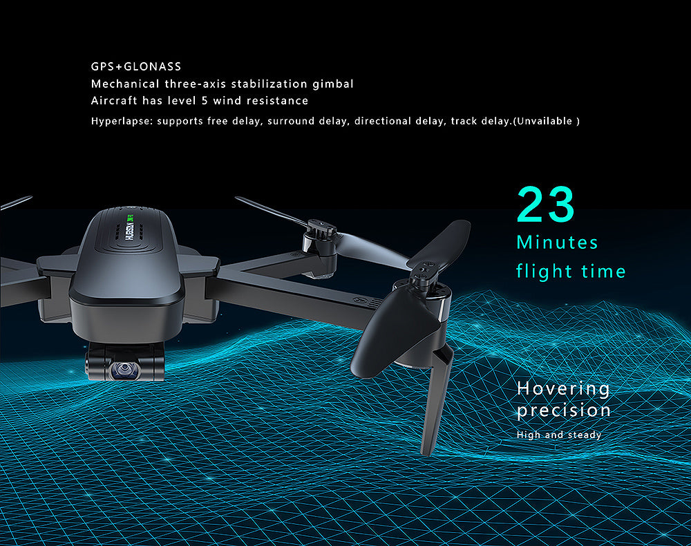Hubsan Zino Pro Folding Drone W/Extra Batt,Car Chg And Bag H117P-HIGH 5