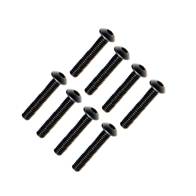 FTX BUTTON HEAD HEX SCREW M4 X 28MM (8PC)