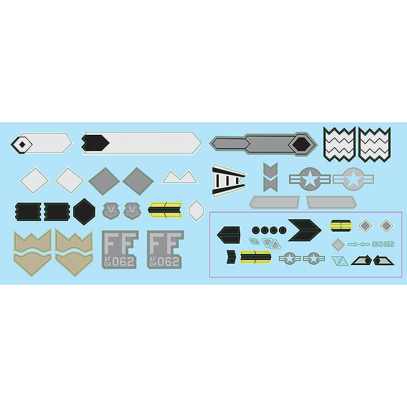 Xfly Twin 40Mm F-22 Decal Sheet XF117-12