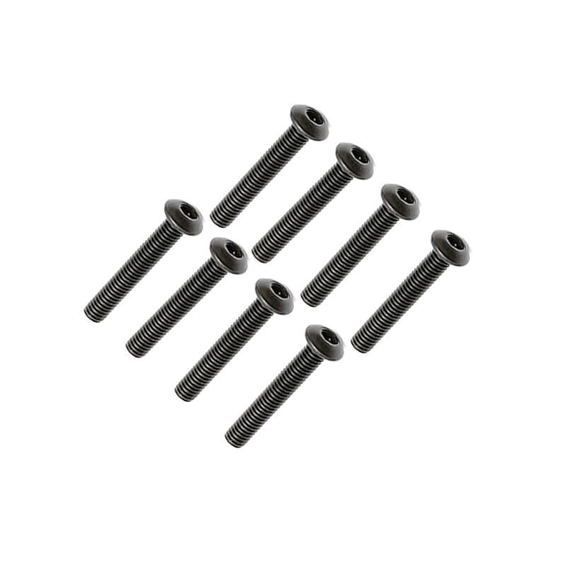 FTX BUTTON HEAD HEX SCREW M3 X 18MM (8PC)