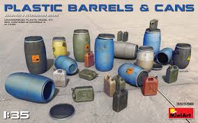 Miniart 1:35 - Plastic Barrels & Cans 35590