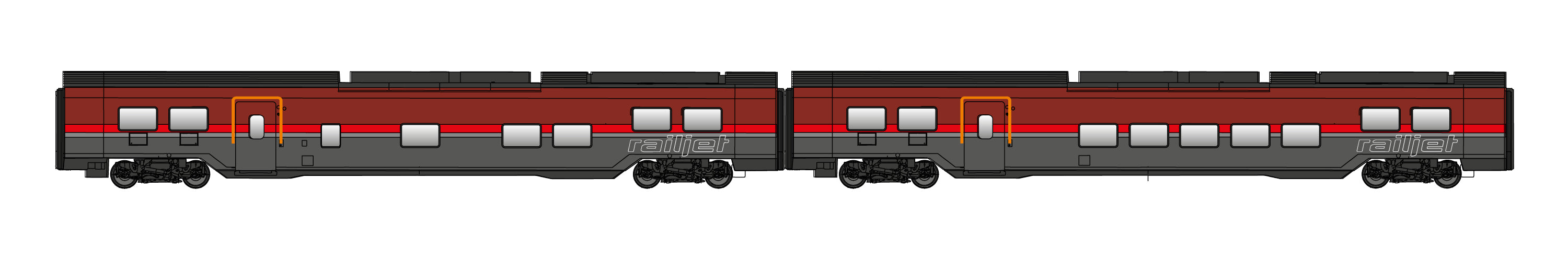 Jagerndorfer OBB Railjet Coach Set (2) VI JC72210