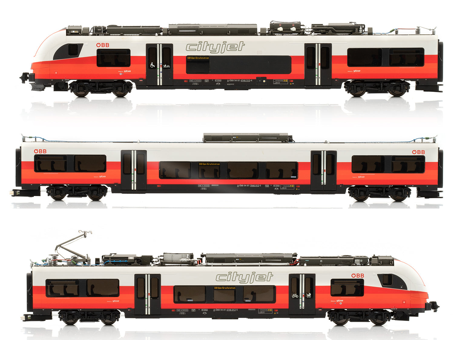 Jagerndorfer OBB Cityjet Rh4744 3 Car EMU VI (DCC-Sound) JC73252