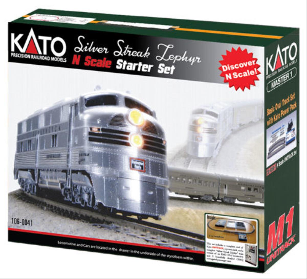Kato (USA) Silver Streak Zephyr Starter Set K106-0041