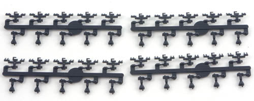 Kato (Japan) Type A Black Couplers with Brake Hoses (20) K11-703