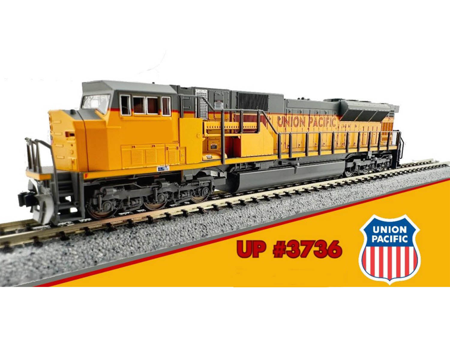 Kato (USA) EMD SG90/43MAC Union Pacific 3736 (DCC-Fitted) K176-5624-DCC
