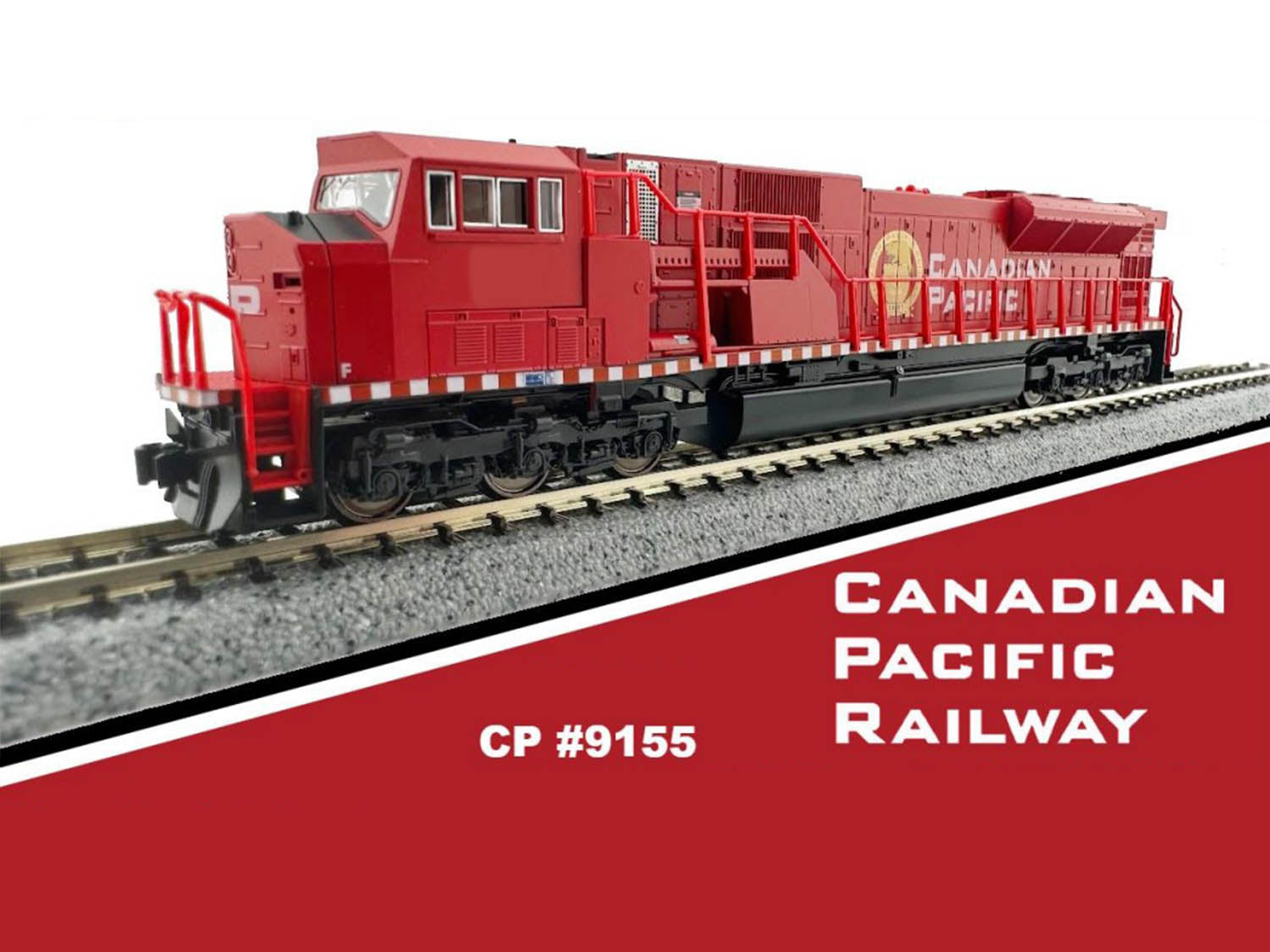 Kato (USA) EMD SG90/43MAC Canadian Pacific 9155 (DCC-Fitted) K176-5627-DCC